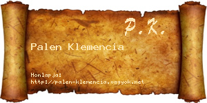 Palen Klemencia névjegykártya